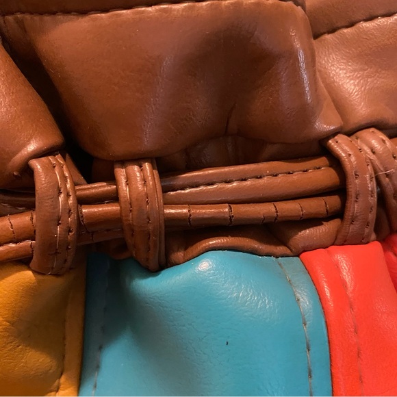 Vintage Mod Multi-color Patchwork Bucket Bag - Picture 7 of 15